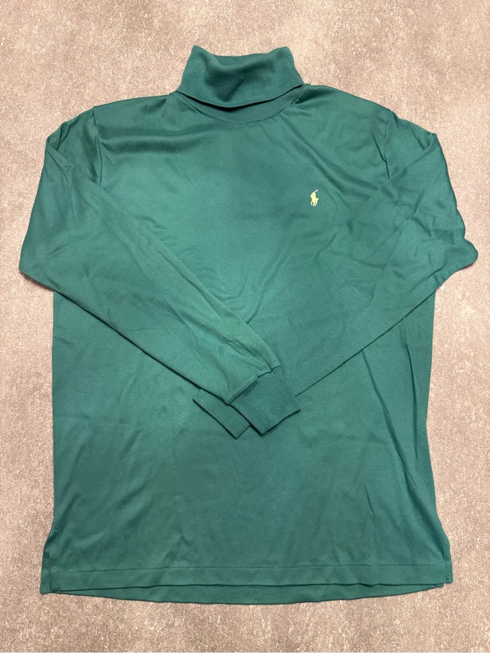 EUC Men’s 90’s Polo Ralph Lauren Green 100% Cotton Turtleneck Size L
